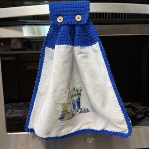 Blue & White Chinoiserie Hanging Towel